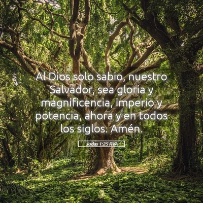 Picture 05 - Judas 1:25 RVA - Al Dios solo sabio, nuestro Salvador, sea gloria - Bible Verse Picture