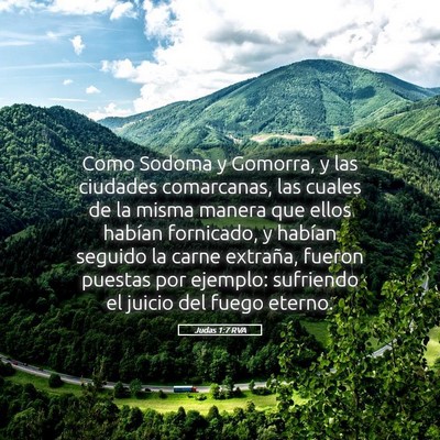 Picture 05 - Judas 1:7 RVA - Como Sodoma y Gomorra, y las ciudades comarcanas, - Bible Verse Picture