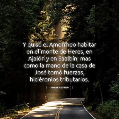 Picture 05 - Jueces 1:35 RVA - Y quiso el Amorrheo habitar en el monte de Heres, - Bible Verse Picture