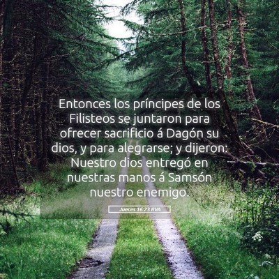 Picture 05 - Jueces 16:23 RVA - Entonces los príncipes de los Filisteos se - Bible Verse Picture