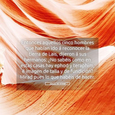 Picture 05 - Jueces 18:14 RVA - Entonces aquellos cinco hombres que habían ido - Bible Verse Picture