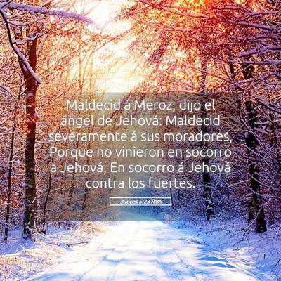 Picture 05 - Jueces 5:23 RVA - Maldecid á Meroz, dijo el ángel de Jehová: - Bible Verse Picture