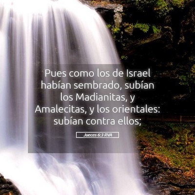 Picture 05 - Jueces 6:3 RVA - Pues como los de Israel habían sembrado, subían - Bible Verse Picture