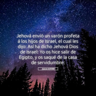 Picture 05 - Jueces 6:8 RVA - Jehová envió un varón profeta á los hijos de - Bible Verse Picture