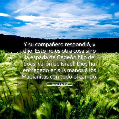 Picture 05 - Jueces 7:14 RVA - Y su compañero respondió, y dijo: Esto no es - Bible Verse Picture