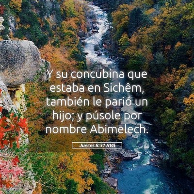 Picture 05 - Jueces 8:31 RVA - Y su concubina que estaba en Sichêm, también le - Bible Verse Picture