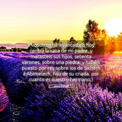 Picture 05 - Jueces 9:18 RVA - Y vosotros os levantasteis hoy contra la casa de - Bible Verse Picture