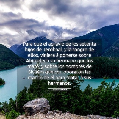 Picture 05 - Jueces 9:24 RVA - Para que el agravio de los setenta hijos de - Bible Verse Picture