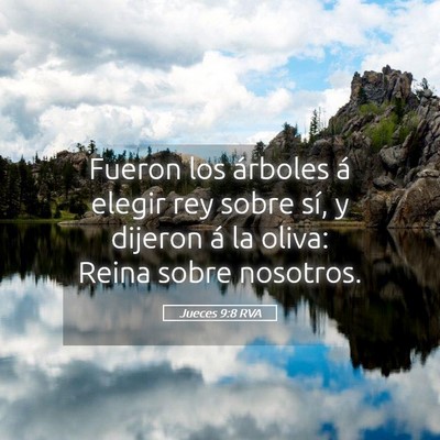 Picture 05 - Jueces 9:8 RVA - Fueron los árboles á elegir rey sobre sí, y - Bible Verse Picture