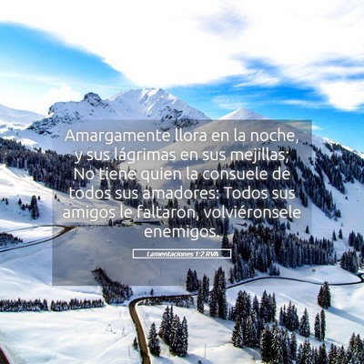 Picture 05 - Lamentaciones 1:2 RVA - Amargamente llora en la noche, y sus lágrimas en - Bible Verse Picture