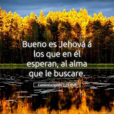 Picture 05 - Lamentaciones 3:25 RVA - Bueno es Jehová á los que en él esperan, al - Bible Verse Picture