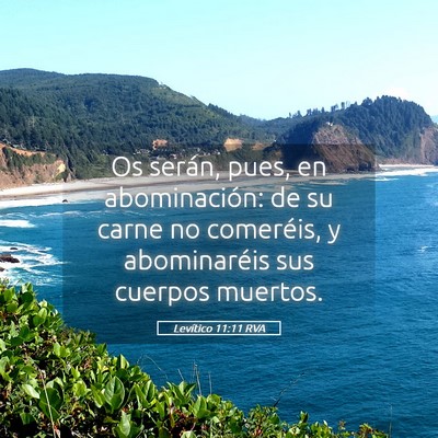 Picture 05 - Levítico 11:11 RVA - Os serán, pues, en abominación: de su carne no - Bible Verse Picture