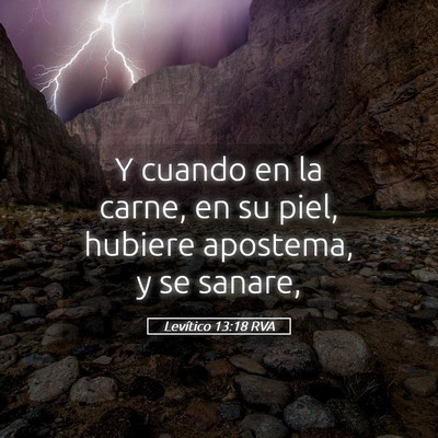 Picture 05 - Levítico 13:18 RVA - Y cuando en la carne, en su piel, hubiere - Bible Verse Picture