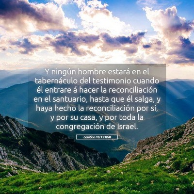 Picture 05 - Levítico 16:17 RVA - Y ningún hombre estará en el tabernáculo del - Bible Verse Picture