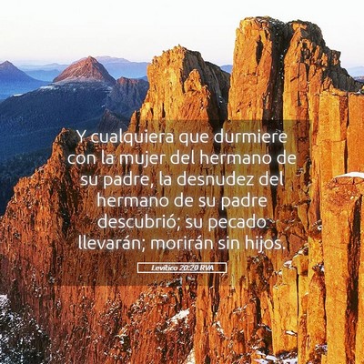 Picture 05 - Levítico 20:20 RVA - Y cualquiera que durmiere con la mujer del - Bible Verse Picture
