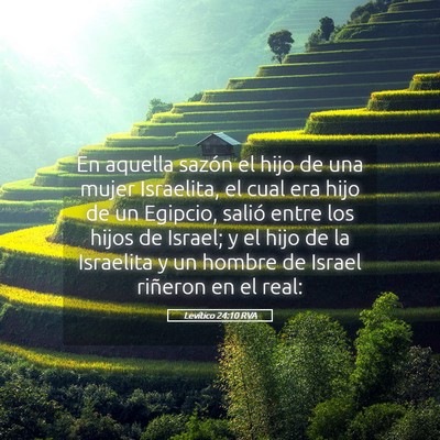 Picture 05 - Levítico 24:10 RVA - En aquella sazón el hijo de una mujer Israelita, - Bible Verse Picture