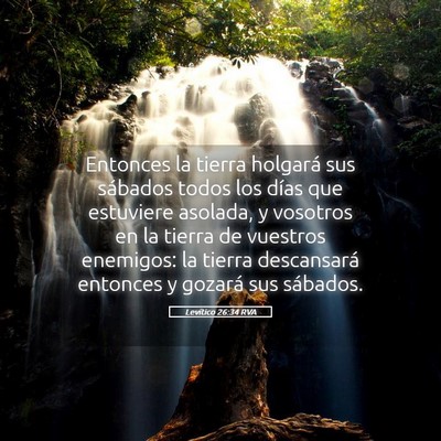 Picture 05 - Levítico 26:34 RVA - Entonces la tierra holgará sus sábados todos - Bible Verse Picture