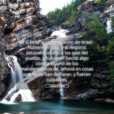 Picture 05 - Levítico 4:13 RVA - Y si toda la congregación de Israel hubiere - Bible Verse Picture