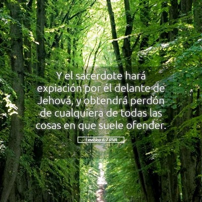 Picture 05 - Levítico 6:7 RVA - Y el sacerdote hará expiación por él delante - Bible Verse Picture
