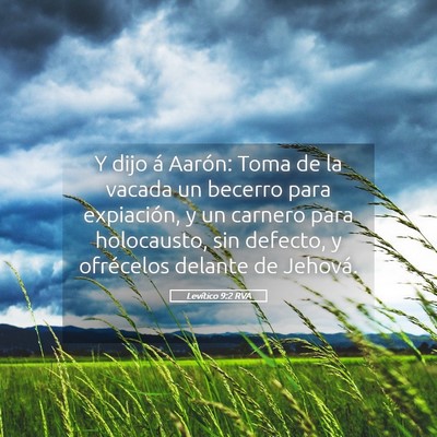 Picture 05 - Levítico 9:2 RVA - Y dijo á Aarón: Toma de la vacada un becerro - Bible Verse Picture