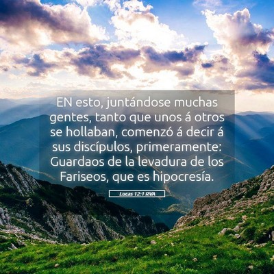 Picture 05 - Lucas 12:1 RVA - EN esto, juntándose muchas gentes, tanto que - Bible Verse Picture