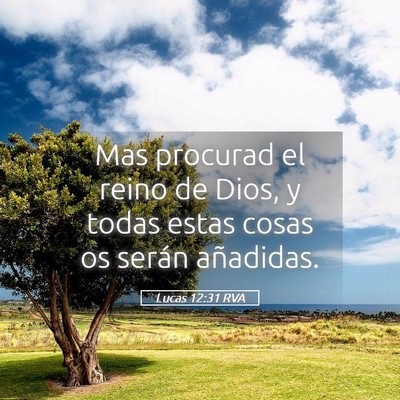 Picture 05 - Lucas 12:31 RVA - Mas procurad el reino de Dios, y todas estas - Bible Verse Picture