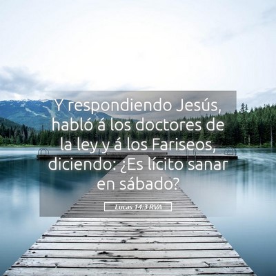 Picture 05 - Lucas 14:3 RVA - Y respondiendo Jesús, habló á los doctores de - Bible Verse Picture