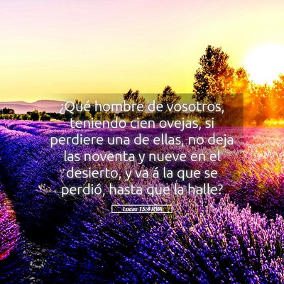 Picture 05 - Lucas 15:4 RVA - ¿Qué hombre de vosotros, teniendo cien ovejas, - Bible Verse Picture