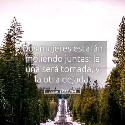 Picture 05 - Lucas 17:35 RVA - Dos mujeres estarán moliendo juntas: la una - Bible Verse Picture