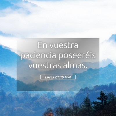 Picture 05 - Lucas 21:19 RVA - En vuestra paciencia poseeréis vuestras - Bible Verse Picture