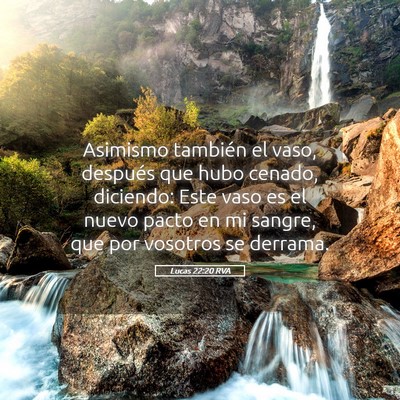 Picture 05 - Lucas 22:20 RVA - Asimismo también el vaso, después que hubo - Bible Verse Picture