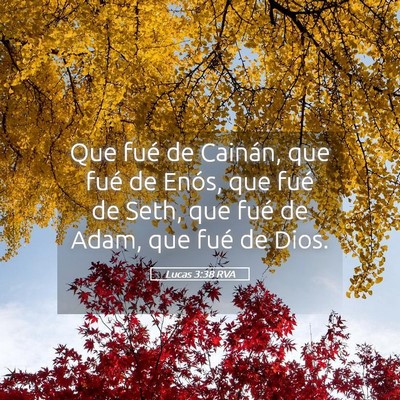 Picture 05 - Lucas 3:38 RVA - Que fué de Cainán, que fué de Enós, que fué - Bible Verse Picture