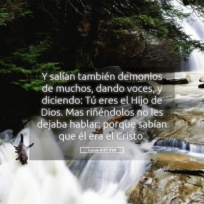 Picture 05 - Lucas 4:41 RVA - Y salían también demonios de muchos, dando - Bible Verse Picture