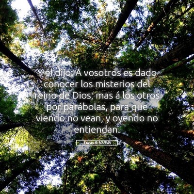 Picture 05 - Lucas 8:10 RVA - Y él dijo: A vosotros es dado conocer los - Bible Verse Picture