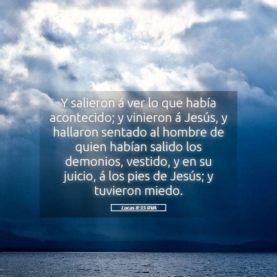 Picture 05 - Lucas 8:35 RVA - Y salieron á ver lo que había acontecido; y - Bible Verse Picture