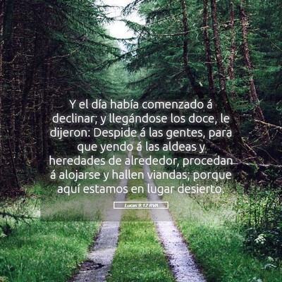 Picture 05 - Lucas 9:12 RVA - Y el día había comenzado á declinar; y - Bible Verse Picture