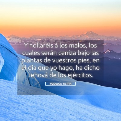 Picture 05 - Malaquías 4:3 RVA - Y hollaréis á los malos, los cuales serán - Bible Verse Picture