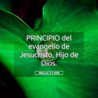 Picture 05 - Marcos 1:1 RVA - PRINCIPIO del evangelio de Jesucristo, Hijo de - Bible Verse Picture