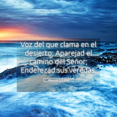 Picture 05 - Marcos 1:3 RVA - Voz del que clama en el desierto: Aparejad el - Bible Verse Picture