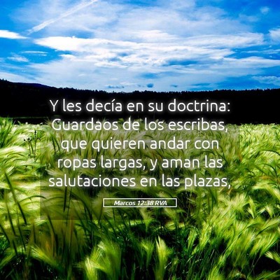 Picture 05 - Marcos 12:38 RVA - Y les decía en su doctrina: Guardaos de los - Bible Verse Picture