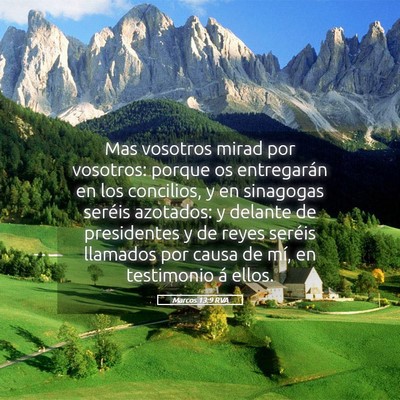 Picture 05 - Marcos 13:9 RVA - Mas vosotros mirad por vosotros: porque os - Bible Verse Picture