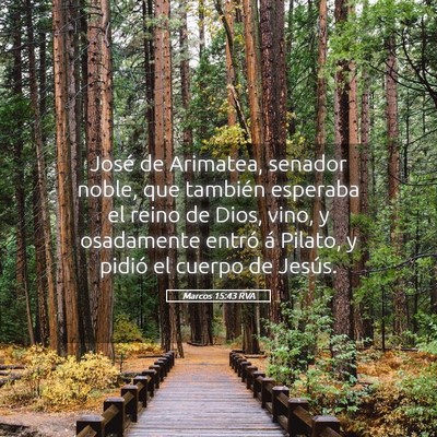 Picture 05 - Marcos 15:43 RVA - José de Arimatea, senador noble, que también - Bible Verse Picture