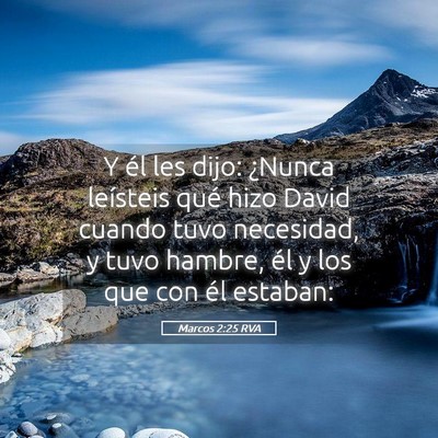 Picture 05 - Marcos 2:25 RVA - Y él les dijo: ¿Nunca leísteis qué hizo David - Bible Verse Picture