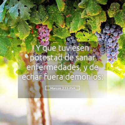 Picture 05 - Marcos 3:15 RVA - Y que tuviesen potestad de sanar enfermedades, y - Bible Verse Picture