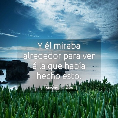 Picture 05 - Marcos 5:32 RVA - Y él miraba alrededor para ver á la que había - Bible Verse Picture