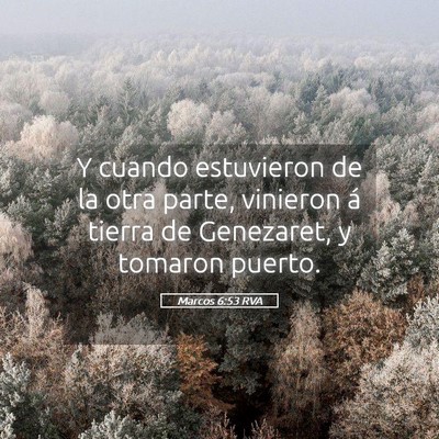 Picture 05 - Marcos 6:53 RVA - Y cuando estuvieron de la otra parte, vinieron á - Bible Verse Picture