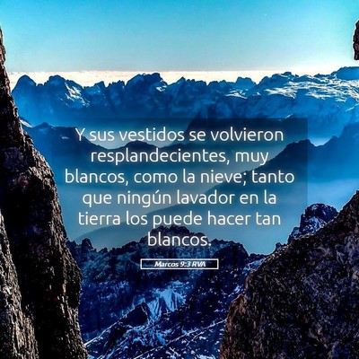 Picture 05 - Marcos 9:3 RVA - Y sus vestidos se volvieron resplandecientes, muy - Bible Verse Picture