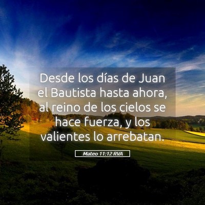 Picture 05 - Mateo 11:12 RVA - Desde los días de Juan el Bautista hasta ahora, - Bible Verse Picture