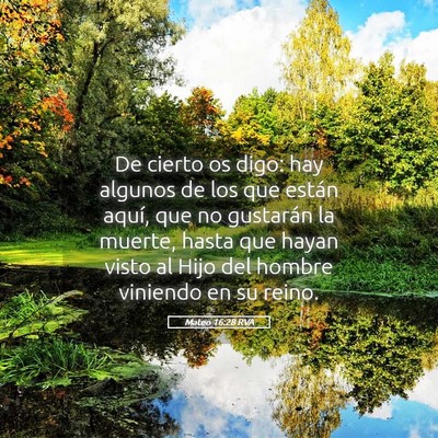 Picture 05 - Mateo 16:28 RVA - De cierto os digo: hay algunos de los que están - Bible Verse Picture