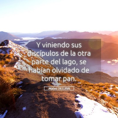 Picture 05 - Mateo 16:5 RVA - Y viniendo sus discípulos de la otra parte del - Bible Verse Picture